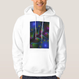 Colorful Luminous Abstract Modern Trippy Fractal Hoodie