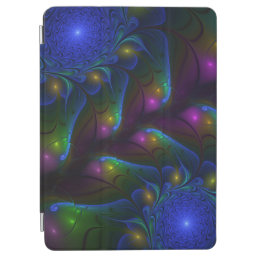 Colorful Luminous Abstract Modern Trippy Fractal iPad Air Cover