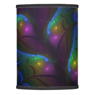 Colorful Luminous Abstract Modern Trippy Fractal Lamp Shade
