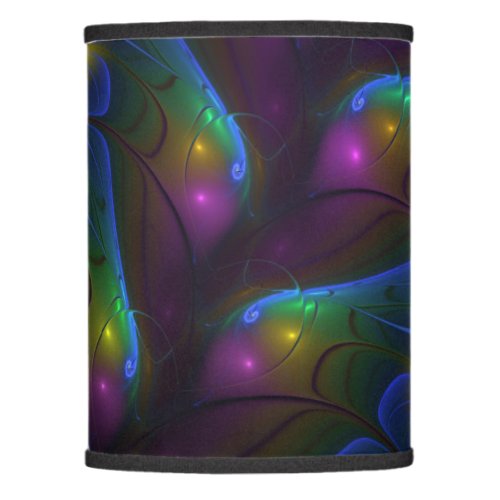 Colorful Luminous Abstract Modern Trippy Fractal Lamp Shade