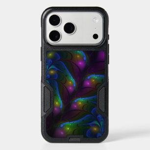 Colorful Luminous Abstract Modern Trippy Fractal iPhone 17 Pro Max Case