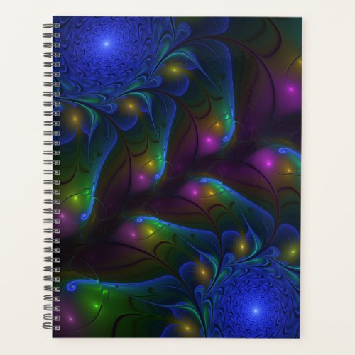 Colorful Luminous Abstract Modern Trippy Fractal Planner