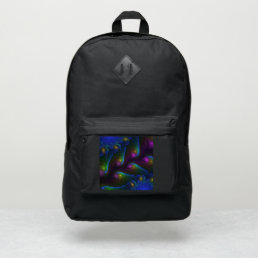 Colorful Luminous Abstract Modern Trippy Fractal Port Authority&#174; Backpack