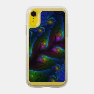 Colorful Luminous Abstract Modern Trippy Fractal Speck iPhone XR Case