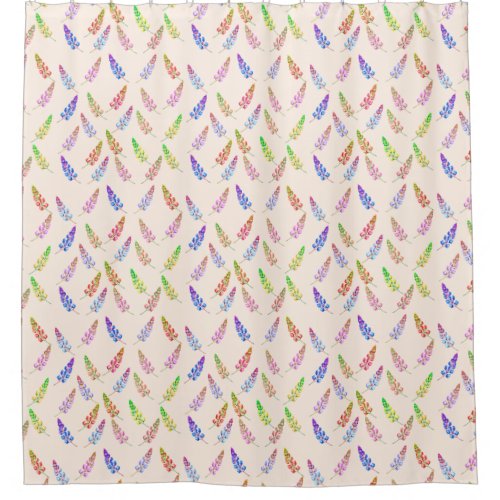 Colorful Lupine wildflower whimsical boho pattern Shower Curtain