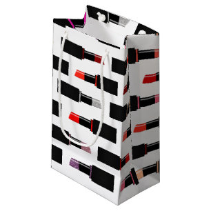 Colorful Lux Lipstick Makeup Cosmetics Pattern Small Gift Bag