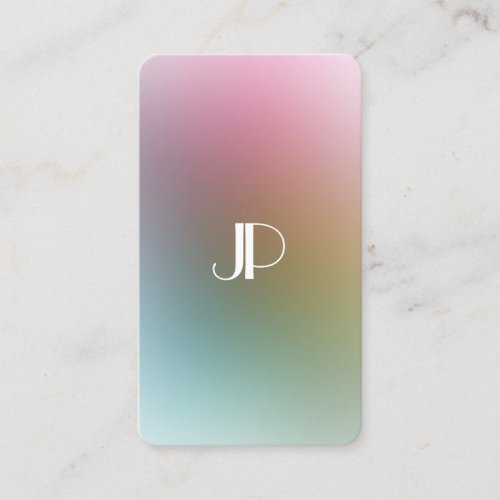 Colorful Luxury Modern Elegant Monogram Template Business Card