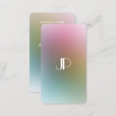 Colorful Luxury Modern Elegant Monogram Template Business Card (Front/Back)