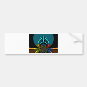 Colorful Maasai Shield Design Bumper Sticker