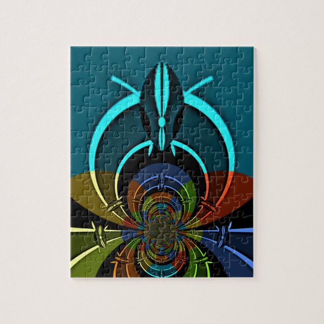 Colorful Maasai Shield Design Jigsaw Puzzle (Vertical)