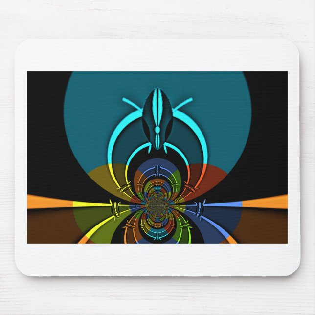 Colorful Maasai Shield Design Mouse Pad (Front)