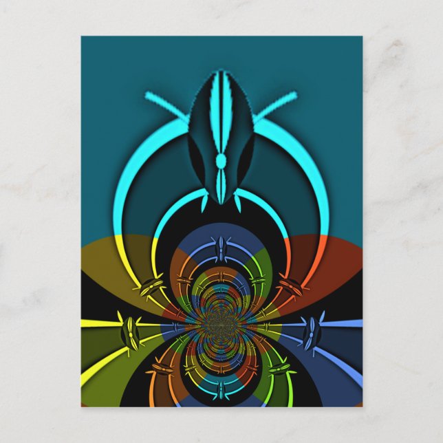 Colorful Maasai Shield Design Postcard (Front)