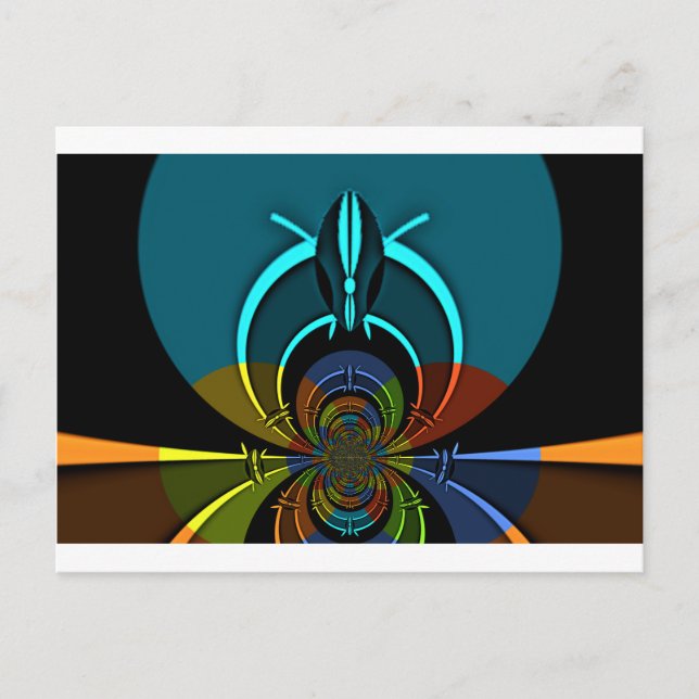 Colorful Maasai Shield Design Postcard (Front)