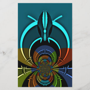 Colorful Maasai Shield Design Stationery