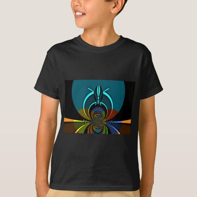 Colorful Maasai Shield Design T-Shirt (Front)