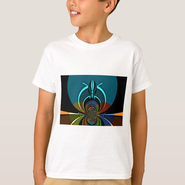 Colorful Maasai Shield Design T-Shirt (Front)