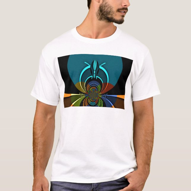 Colorful Maasai Shield Design T-Shirt (Front)