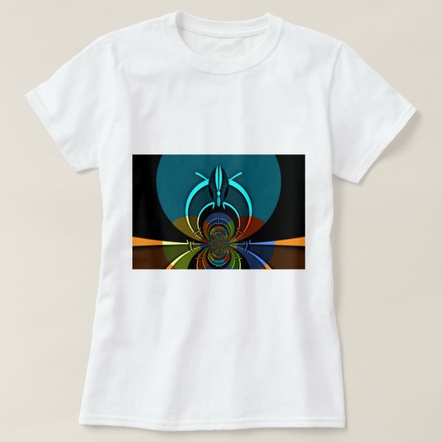 Colorful Maasai Shield Design T-Shirt (Design Front)