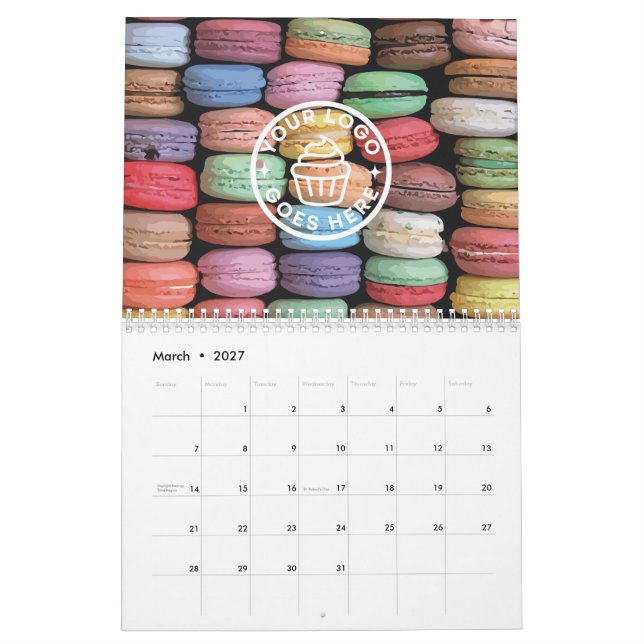 Colorful Macaron Painting Calendar (Mar 2027)