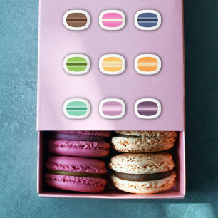 Colorful Macaron Set Stickers