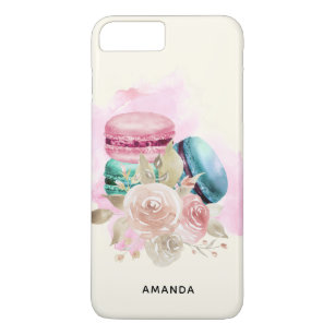 Colorful Macarons and Flowers Watercolor iPhone 8 Plus/7 Plus Case