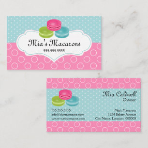 Colorful Macarons Bakery Business Card