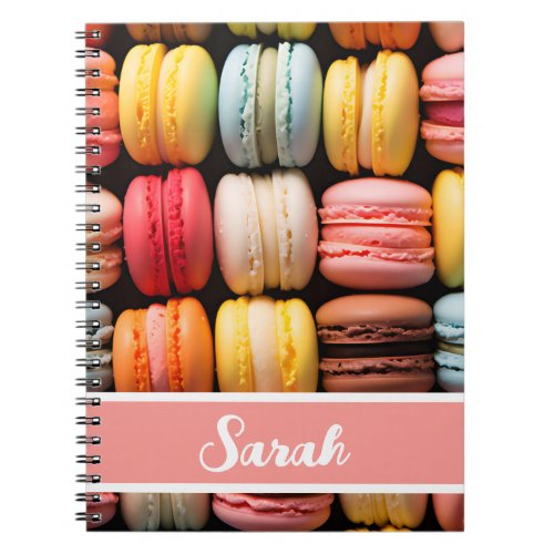 colorful macarons bakery  notebook