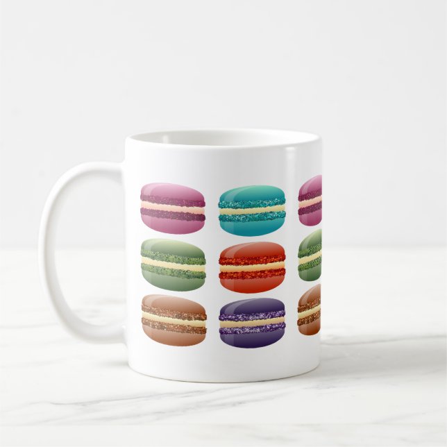 Colorful Macarons Coffee Mug (Left)