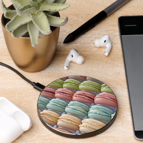Colorful Macarons Cookies Wireless Charger