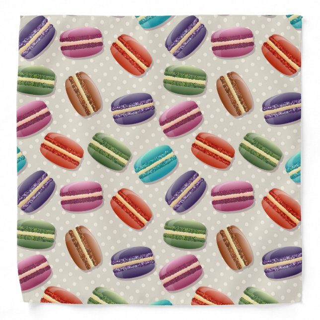 Colorful macarons pattern bandana (Front)