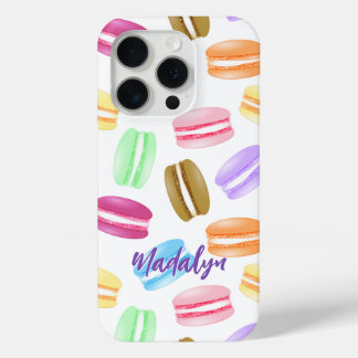 colorful macarons pattern iPhone 15 pro case