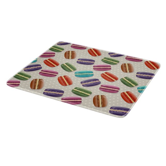 Colorful macarons pattern cutting board (Corner)