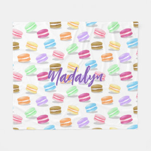 colorful macarons pattern fleece blanket