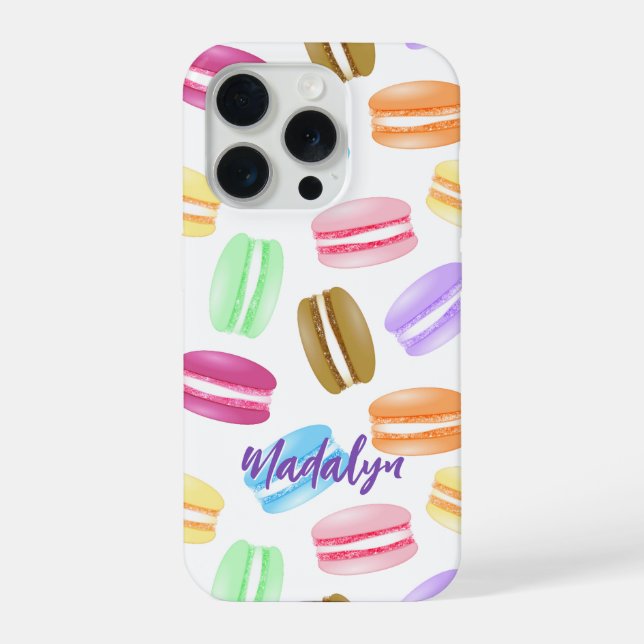 colorful macarons pattern iphone case (Back)