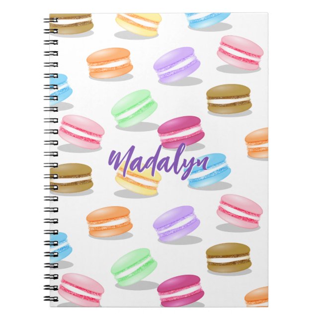 colorful macarons pattern notebook (Front)