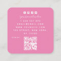 Colorful Macarons Sweets Qr Code Modern Bakery Square Business Card ...