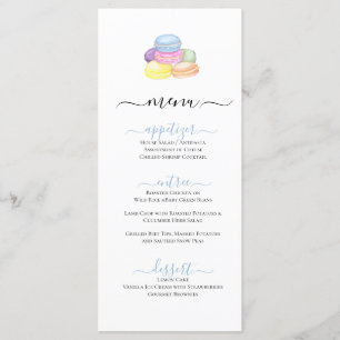 Colorful Macaroon Cookies Illustration Menu