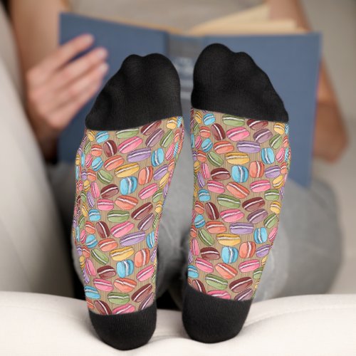 Colorful Macaroon Jumble Pattern Socks