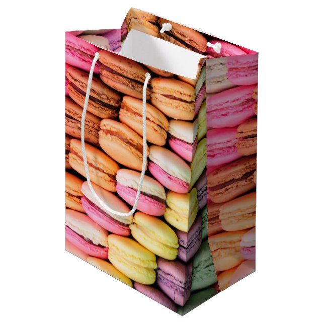 Colorful Macaroons Medium Gift Bag (Front Angled)