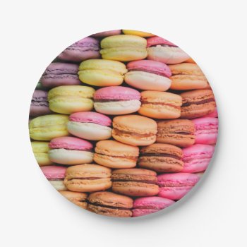 Colorful Macaroons Paper Plates by MissMatching at Zazzle