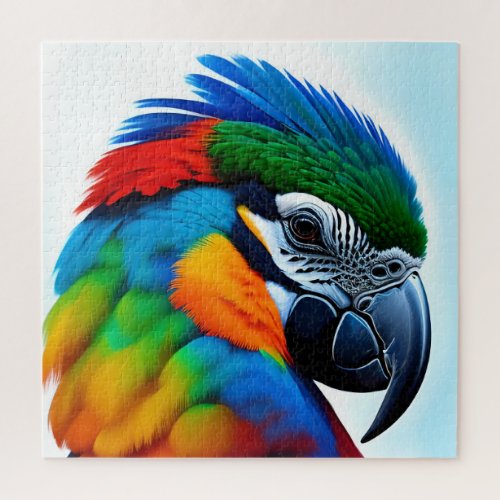 Colorful Macaw Parrot Bird Painting Jigsaw Puzzle