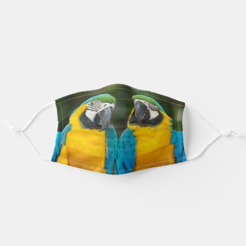 Colorful Macaw Parrot Birds Animals Nature Feather Adult Cloth Face Mask