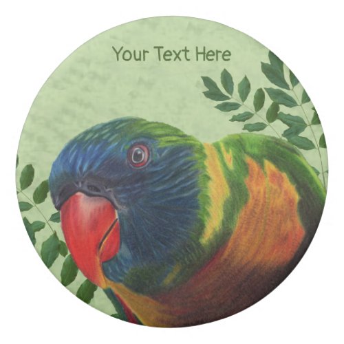 Colorful Macaw Parrot Green Leafy Plants Eraser