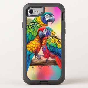 Colorful Macaw Parrots On A Branch-45739 OtterBox Defender iPhone SE/8/7 Case