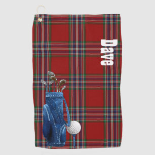 Colorful MacFarlane Tartan Plaid Golf Towel