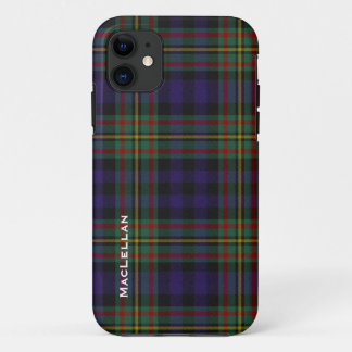 Colorful MacLellan Clan Tartan Plaid iPhone 11 Case