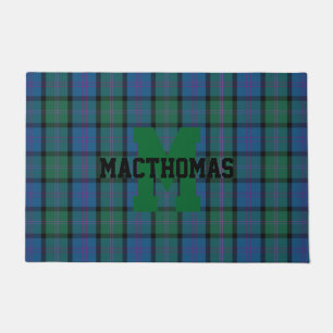 Colorful MacThomas Plaid Monogrammed Door Mat