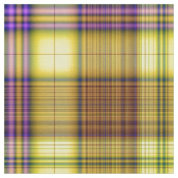 Colorful Madras Plaid Stripes Print Pattern Fabric | Zazzle.com