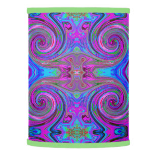 Colorful Magenta Swirl Retro Abstract Design Lamp Shade
