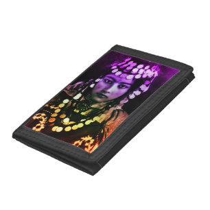 Colorful Maghreb Ouled Naïl Berber Girl Female Tri-fold Wallet